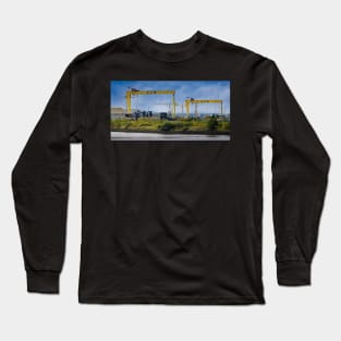 Samson and Goliath Cranes - Industrial Belfast Long Sleeve T-Shirt